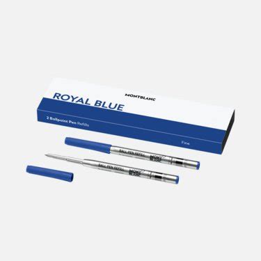 2 Ballpoint Pen Refills Fine, Royal Blue - Luxury Ballpoint pen refills ...