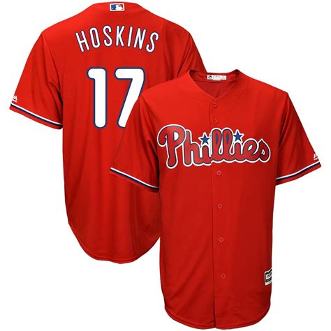 Majestic Rhys Hoskins Philadelphia Phillies Red Cool Base Player