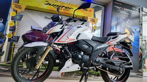 Tvs Apache Rtr V Single Channel Abs Pearl White Cheapest Model