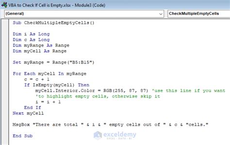 Excel Vba To Check If Cell Is Empty Easy Methods Exceldemy