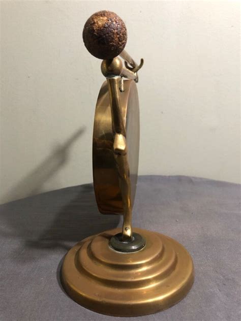 Art Deco S Nude Naked Lady Brass Bakelite Dinner Gong W Striker