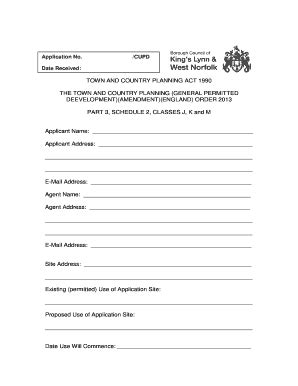 Fillable Online West Norfolk Gov Application Form 820 89 West