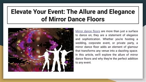 Ppt Elevate Your Event The Allure And Elegance Of Mirror Dance