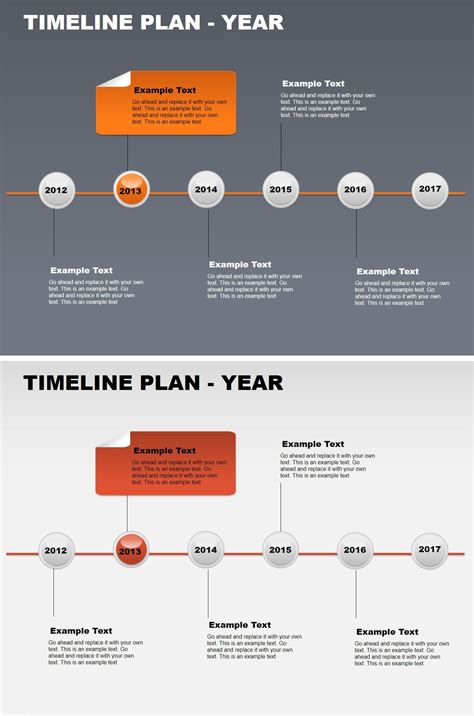 TimeLine Plan Year Free PowerPoint charts Interactive Timeline ...