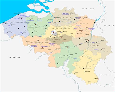 Belgische Provincies Kaart Kaart