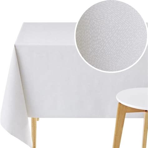 Nappe Toile Cirée Rectangulaire 140X200 Nappe Pvc Motif De Lignes Et De