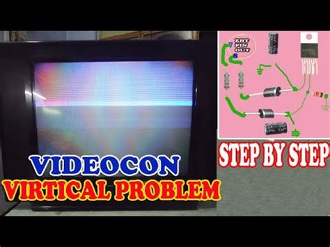 Videocon Ultra Slim Crt Tv Vertical Line Fault Repair Vertical Line