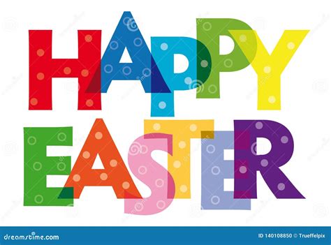 Happy Easter Vector Of Stylized Colorful Font Stock Vector