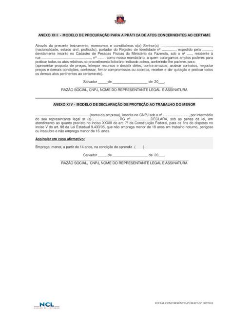 PDF ANEXO XIII MODELO DE PROCURAÇÃO PARA A PRÁTICA 002 a