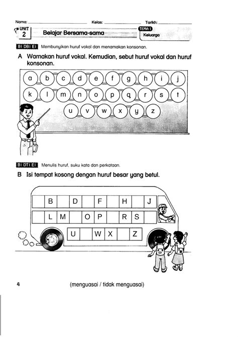 Bahasa Melayu Tahun 1 Latihan