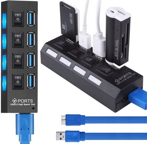 HUB USB ROZDZIELACZ 4 PORTÓW ROZGAŁĘŹNIK USB 3 0 retoo Sklep EMPIK