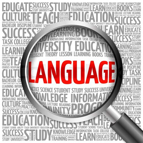 language word cloud stock image colourbox