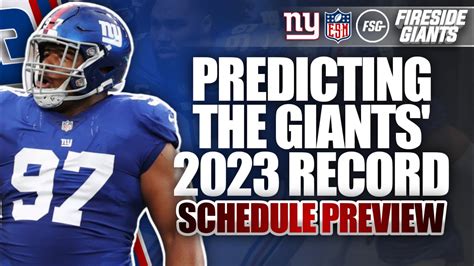 Predicting The Giants 2023 Record Schedule Review Youtube