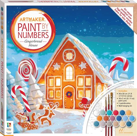 Art Maker Paint By Numbers Canvas Gingerbread House Paint By Numbers