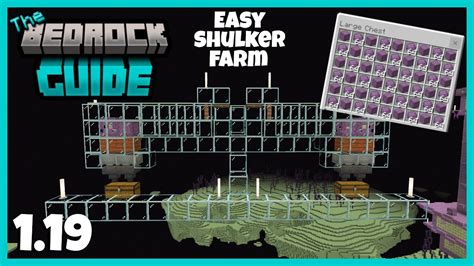 Easy 1 19 Minecraft Bedrock Shulker Farm Tutorial Pc Xbox Ps4 Mcpe Switch Youtube