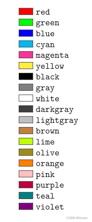 LaTeX 颜色 CSDN博客