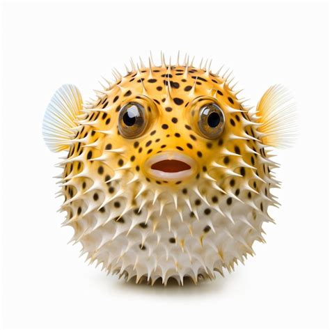 Premium Ai Image A Puffer Fish Isolated On White Background