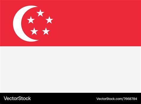 Flag Of Singapore Royalty Free Vector Image Vectorstock