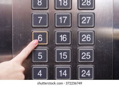 Sixteenth 16th Floor Elevator Button Pushed Stock Photo 372236923 ...