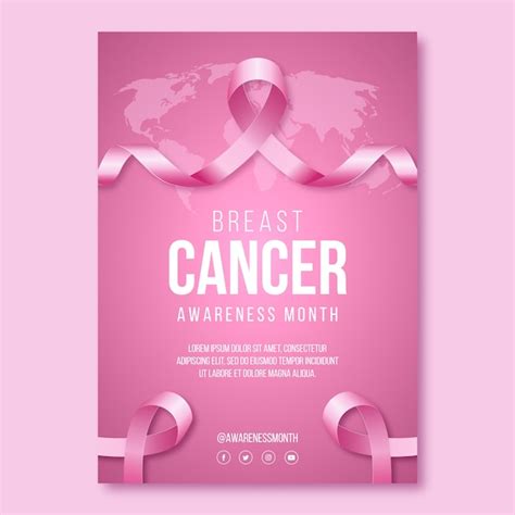 Free Vector Realistic Breast Cancer Awareness Month Horizontal Banner