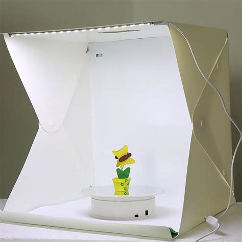 2 LED Folding Lightbox 40 40 Portable Photography Grandado