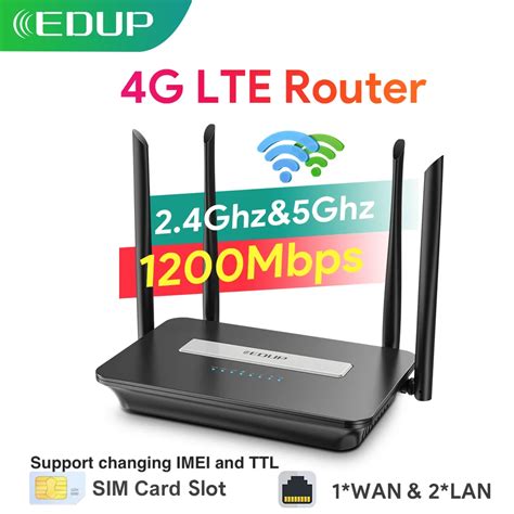 Edup Routeur Double Bande Wi Fi Cat G G Lte Ghz Mbps Carte