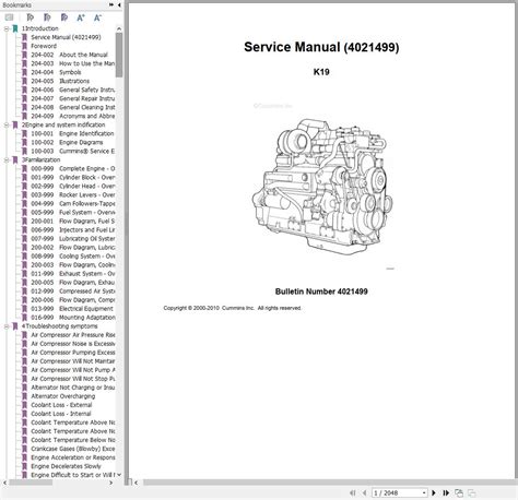 Cummins Diesel Engine K19 Service Manual Auto Repair Manual Forum Heavy Equipment Forums