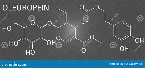 Oleuropein Olive Component Molecule. Skeletal Formula. Chemical Structure Vector Illustration ...