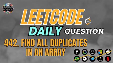 LeetCode Daily Question Find All Duplicates In An Array Approach