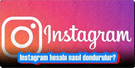 2 Adımda Instagram Hesap Dondurma ZOOMTEKNO