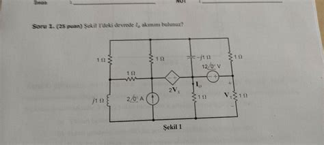 Solved Soru 1 25 Puan Sekil Taeki Devrede Lo Akmu Chegg