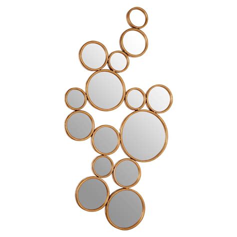 Zariah Large Gold Multi Circle Wall Mirror