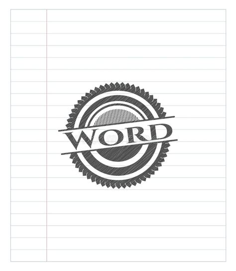 Word Draw With Pencil Effect. Vector Illustration. Detailed Stock Vector - Illustration of ...