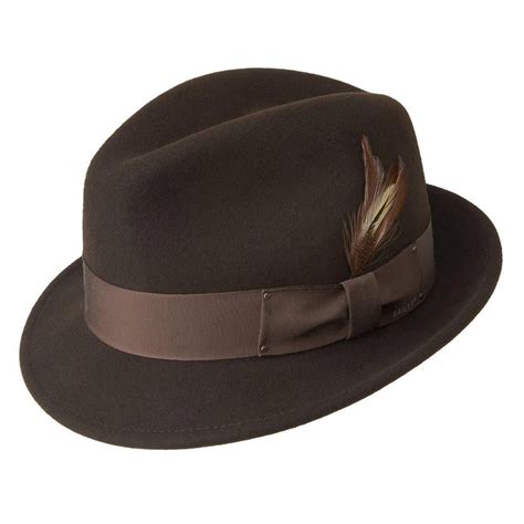 Mens Bailey Of Hollywood Litefelt Wool Center Dent Tino 7001 Fedora B Uptown Fashion Outlet