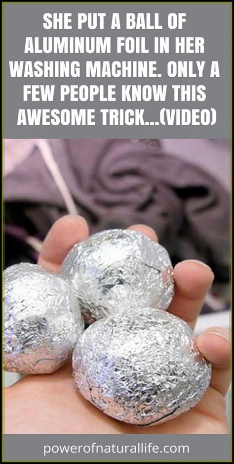 Aluminum Foil Trick For Washing Machine