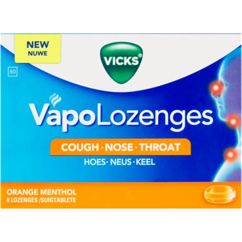 Vicks Vapo Orange Flavoured Lozenges 8 Pack Cold And Flu Medicine Toiletries Checkers Za