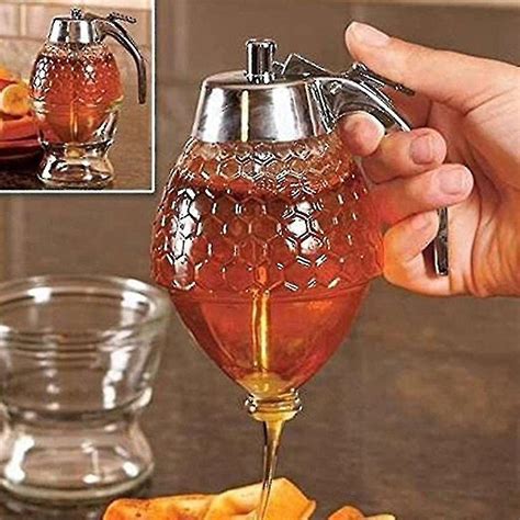 Squeeze Bottle Honey Jar Container Bee Drip Dispenser Kettle Storage