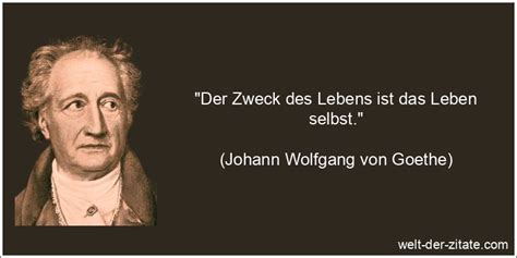 Johann Wolfgang Von Goethe Zitat Sinn Des Lebens Der Zweck Des