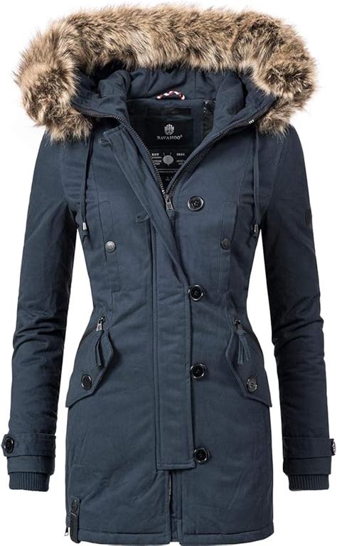 Navahoo Damen Baumwoll Winterparka Winterjacke Pauline Vegan