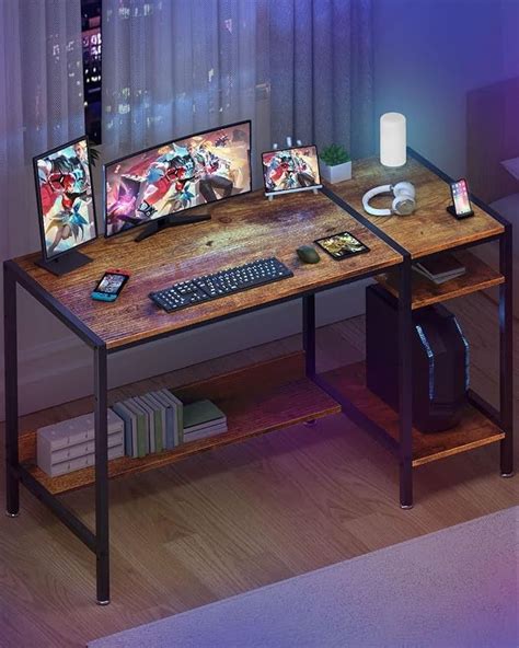 MINOSYS Computer Desk - 39” Gaming Desk, Home Office Desk with Storage ...