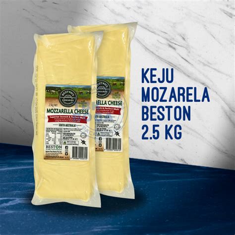 Jual Keju Mozarella Beston 500 Gr 2 5 Kg Balok Repack Cheese