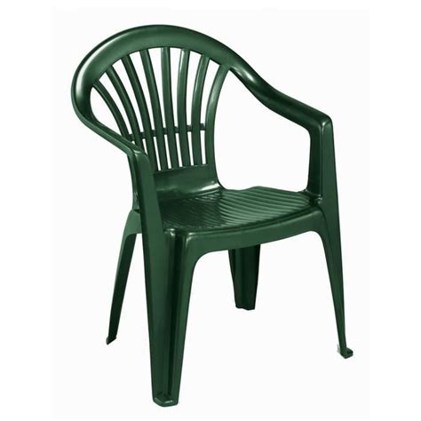 Lot Fauteuils Jardin Plastique Vert Empilables Tiny Cdiscount Jardin