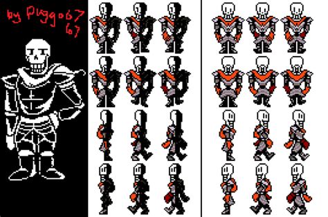 I Made A Bunch Of Royal Guard Papyrus Sprites Including The Battle