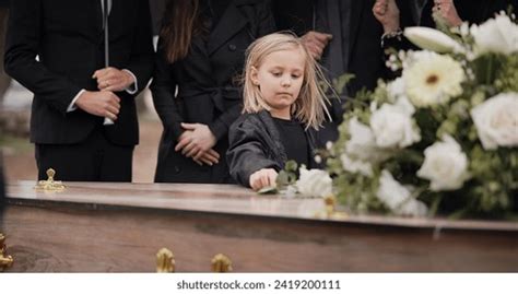 Death Grief Girl Funeral Flower On Stock Photo 2419200111 | Shutterstock