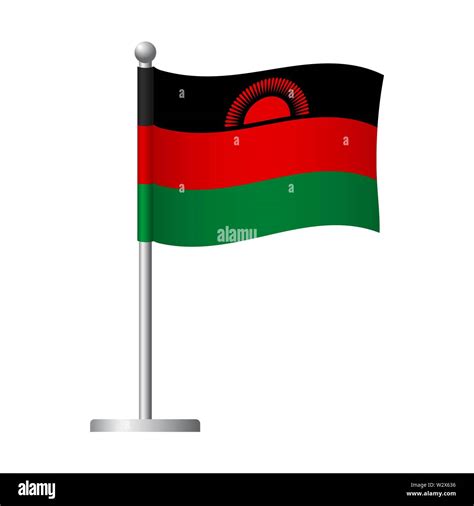 Malawi Flag On Pole Metal Flagpole National Flag Of Malawi