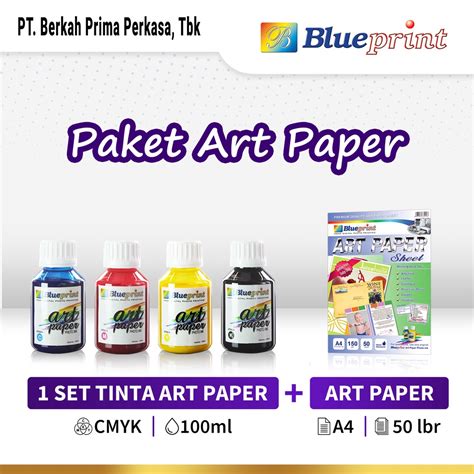 Jual Paket Tinta Art Paper Epson BLUEPRINT 100ml 1 Set Kertas Art