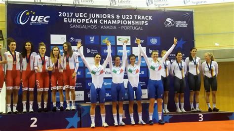 Ciclismo Europei Pista Il Quartetto Azzurro Vince L Oro Nell Inseguimento