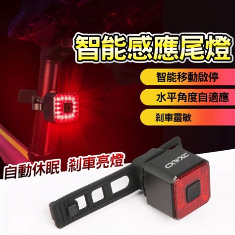 自行車警示尾燈 Cxwxc Wt005 智能感應剎車燈 Usb 充電 鋁合金外殼 剎車燈 單車尾燈 警示燈【方程式單車】 蝦皮購物