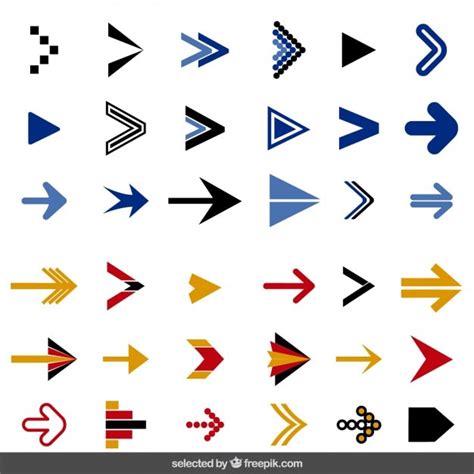 Free Vector Colorful Arrows Collection