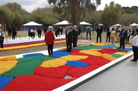 Premium Photo Evento Conmemorativo Sobre El Autismo En Un Parque